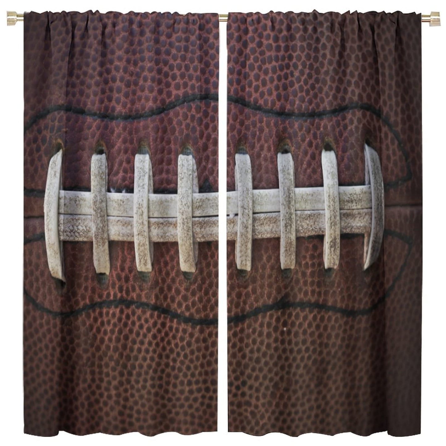 JESTRONRY American Football Blackout Curtain,Rugby Football Traditional Sport Close Up Window Treatments Curtains for Boys Kids Teens Men Bedroom Living Room Home Decor W42xL45in