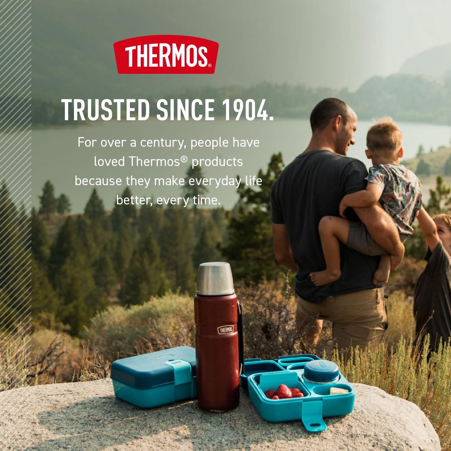 THERMOS Stainless King Vacuum-Insulated Beverage Bottle, 40 Ounce, Army Green