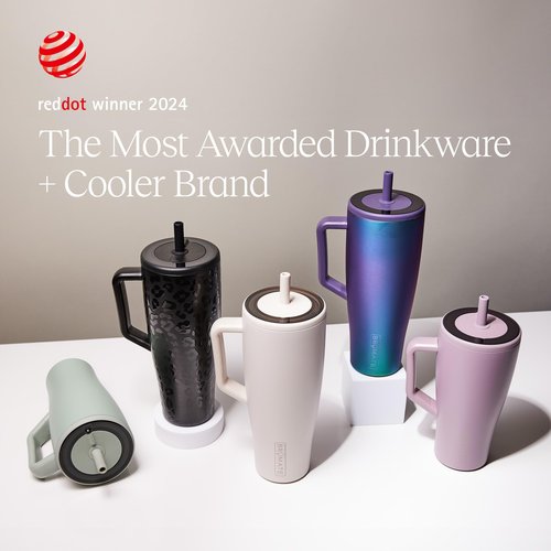 BrüMate Era 40 oz Tumbler with Handle and Straw | 100% Leakproof Insulated Water Bottle Tumbler with Lid and Flexible SoftSip Straw | Made of Stainless Steel | Cup Holder Friendly | 40oz (Dune)