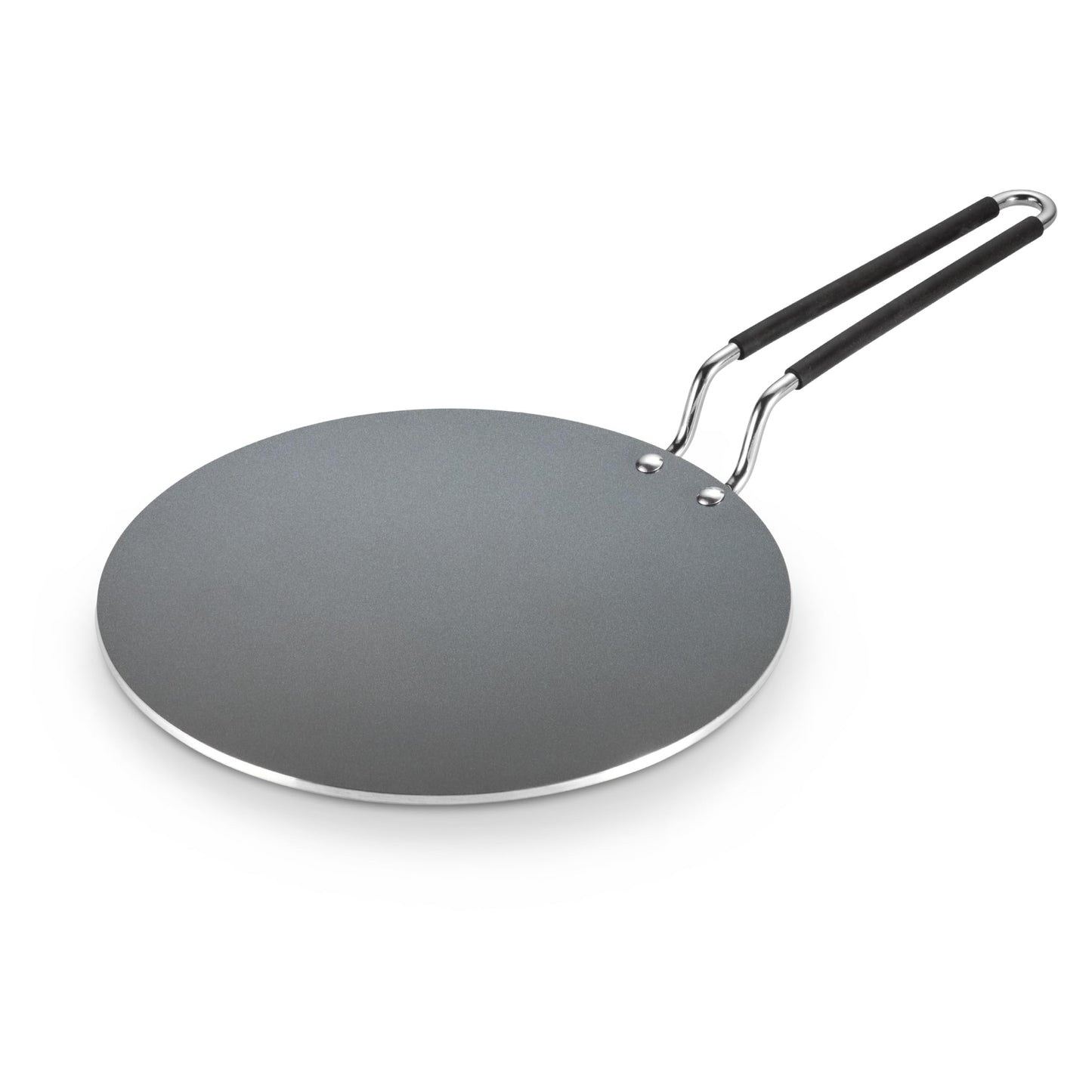 Tramontina Utsava 12-Inch Tri-Ply Clad Stainless Steel Ceramic-Coated Dosa Tawa, Non Stick Tava Pan for Roti, Crepe Pan, Comales para Tortillas, Pancake Griddle, Nonstick Flat Skillet