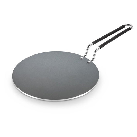 Tramontina Utsava 12-Inch Tri-Ply Clad Stainless Steel Ceramic-Coated Dosa Tawa, Non Stick Tava Pan for Roti, Crepe Pan, Comales para Tortillas, Pancake Griddle, Nonstick Flat Skillet