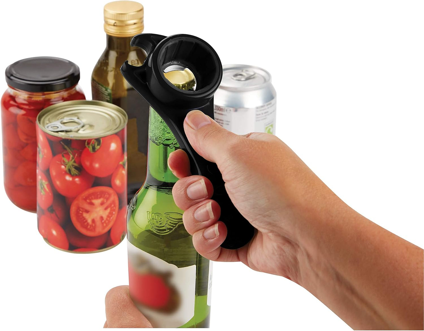 Zyliss 5 Way Opener - Versatile Kitchen Tool for Effortless Opening of Jars, Bottles & Cans - Essential Home Gadget