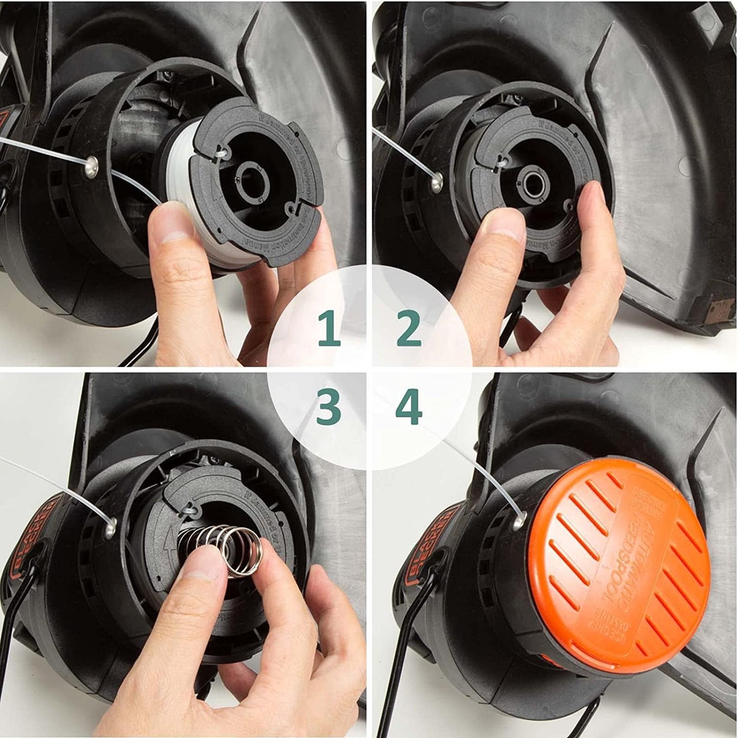 YWTESCH 8 Pack Weed Eater String - 180ft 0.065" Automatic Feed Trimmer Line for Black+Decker
