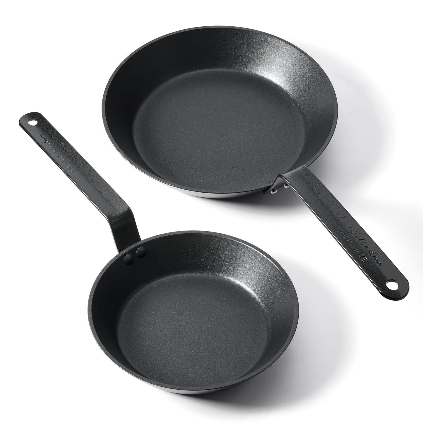 SENSARTE Nonstick Frying Pan Set 2-Piece, Oven Safe Skillets with Swiss Coating, Induction Compatible Chef Pan Set, Dishwasher Safe Cooking Pans, PFOA PFOS Free, 8 and 10 Inch