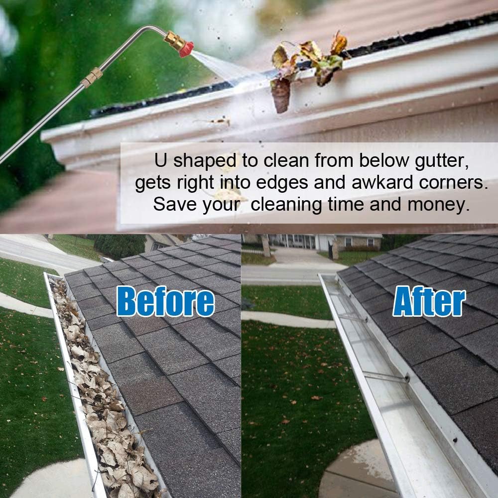 Selkie 120-Inch Stainless Steel Pressure Washer Extension Wand - Durable Lance with Spray Nozzle Tips & Quick Connect