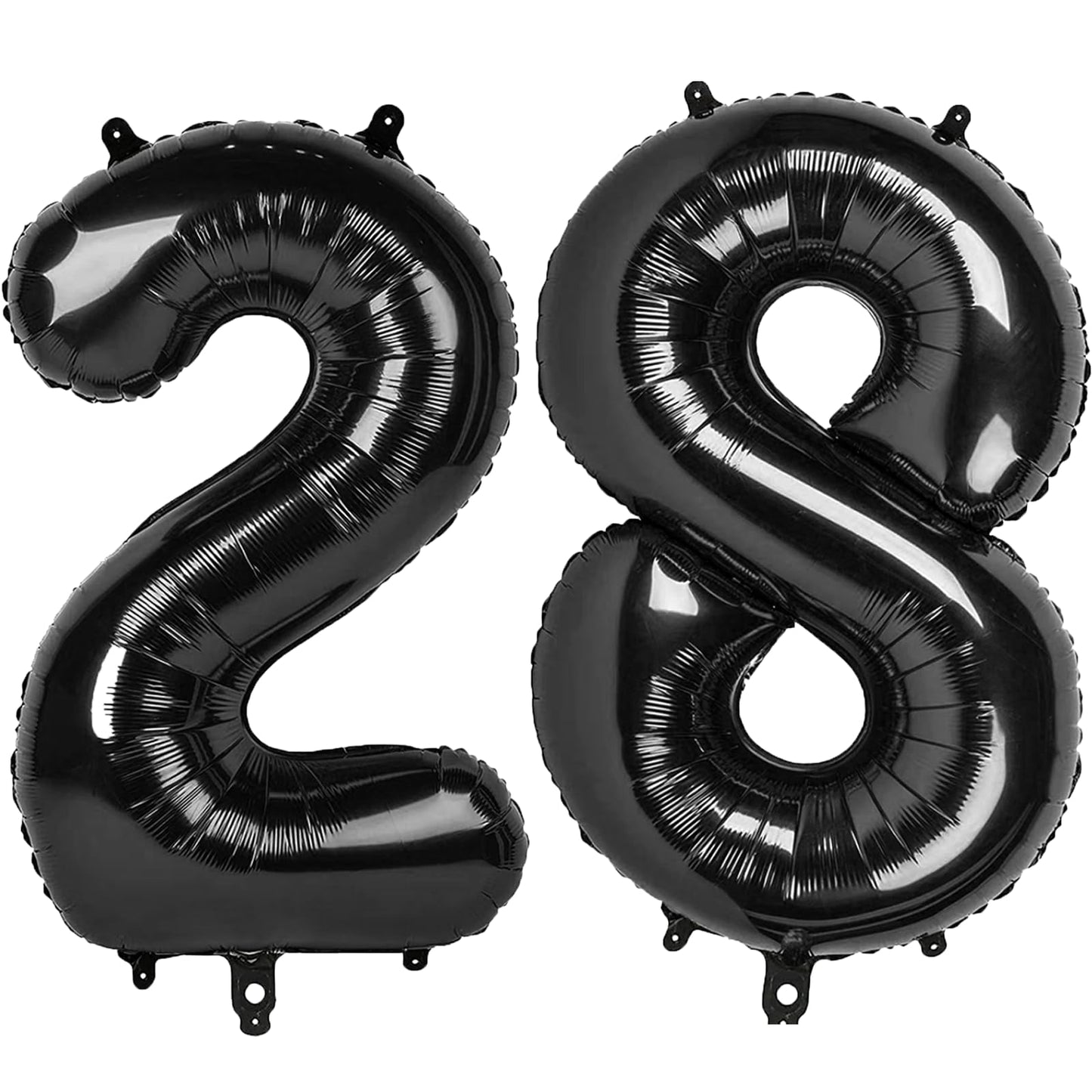 40 Inch Black Number 28 Digital Balloon,Jumbo Mylar Foil Helium Balloon for 28 Balloons for Birthday Party,Wedding Anniversary Party Decorations