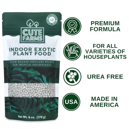 Cute Farms Indoor & Outdoor Slow Release Fertilizer Pellets - All-Purpose (6 oz) Resealable Bag