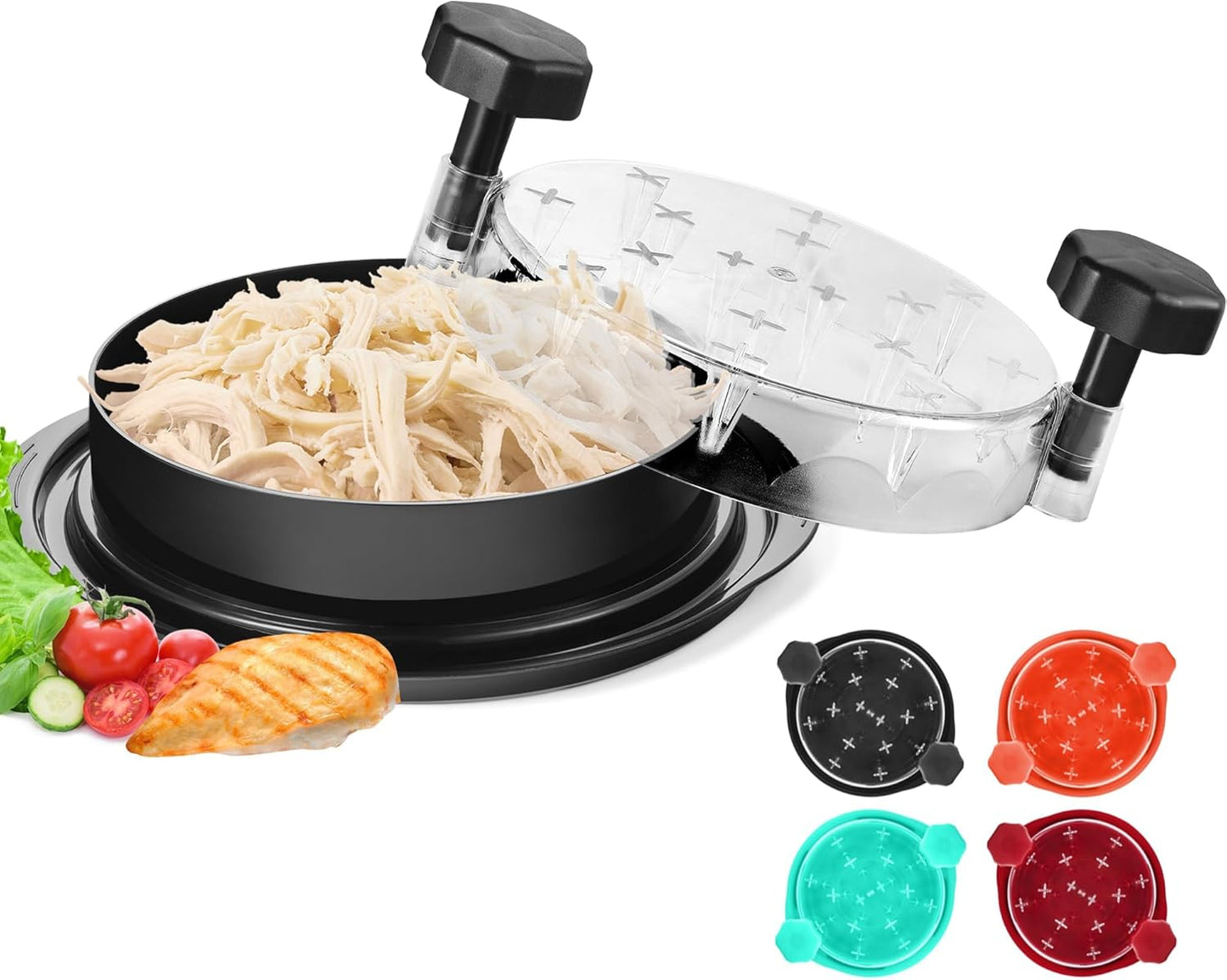 Pro Chicken Shredder Tool by Twist - Food-Grade Meat Shredder with Ergonomic Handle & Anti-Slip Base | Black