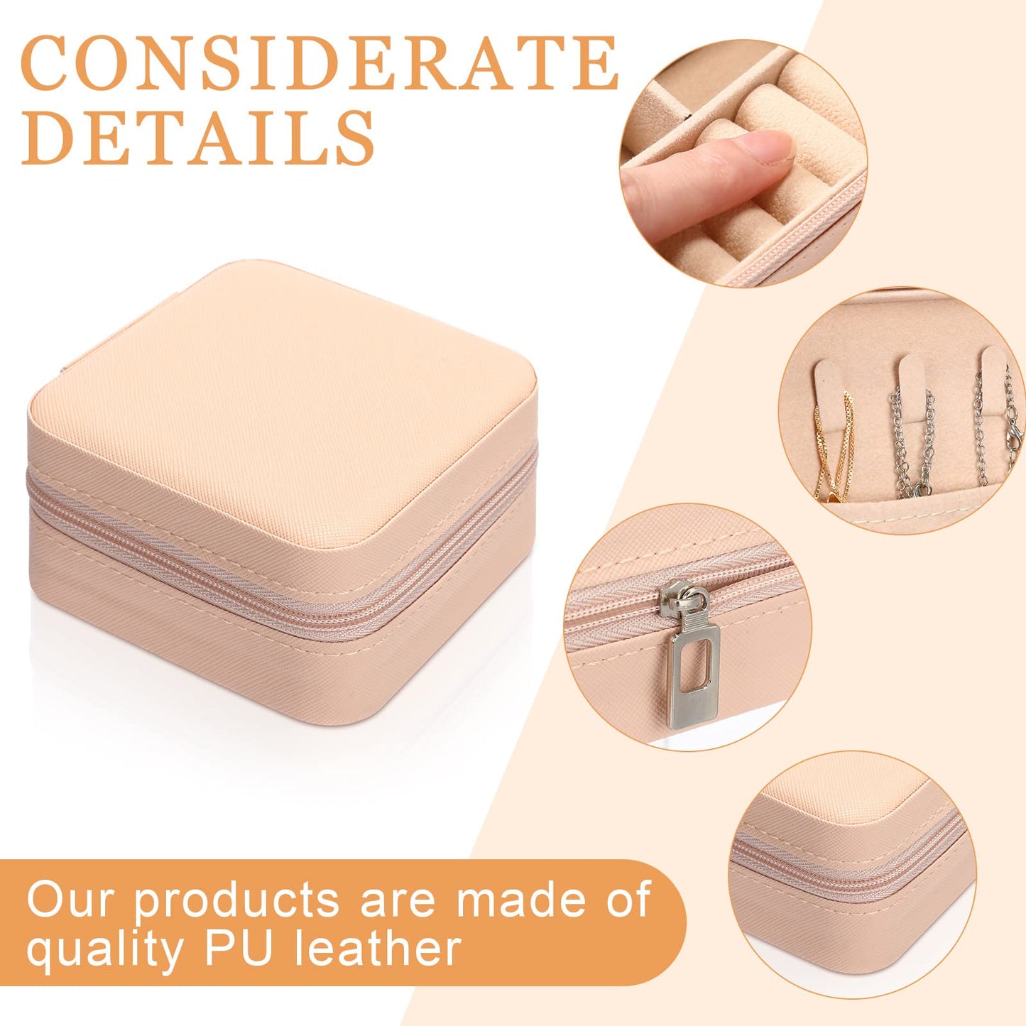 Kigeli 18 Pcs Small Travel Jewelry Case Bulk Bridesmaid Gifts Mini Jewelry Organizer Portable Earring Box for Women(Vivid Color)