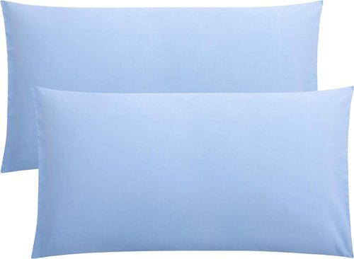 FLXXIE King Pillow Cases - Soft Microfiber Covers with Envelope Closure | Wrinkle & Stain Resistant, 20x36, Sky Blue
