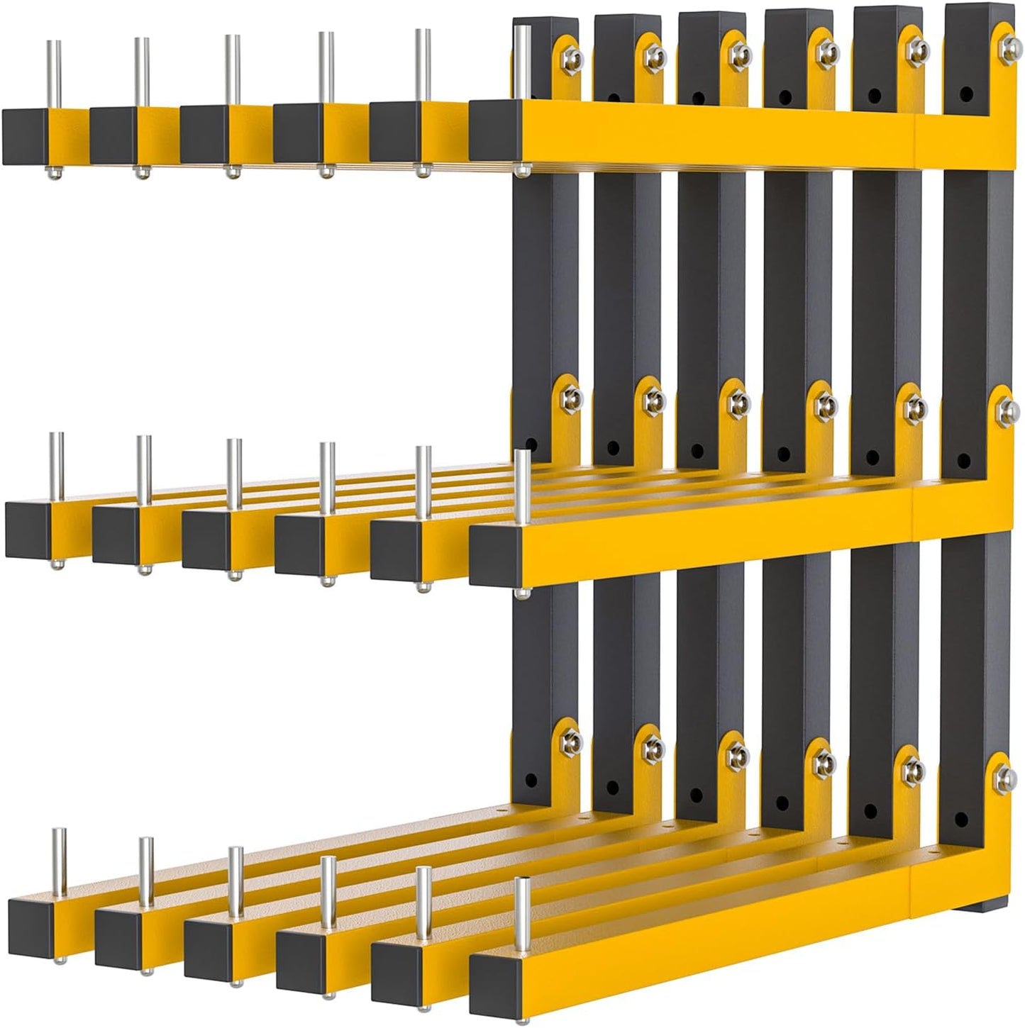Lumber Storage Rack by [Brand Name] - Heavy Duty Wall Mount Organizer | 1080 LB Capacity, 6 Pack
