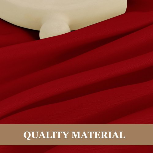 Fitable Elegant Red Rectangle Table Clothes, 6 Pack - 90 x 132 Inch - Reusable and Washable Tablecloths, Polyester Fabric Table Covers for Wedding, Party, Banquet, Formal Events