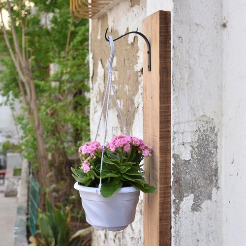 4 Inch Iron Wall Hooks by [Brand Name] - Rustic Plant Hanger Bracket for Indoor/Outdoor Decor