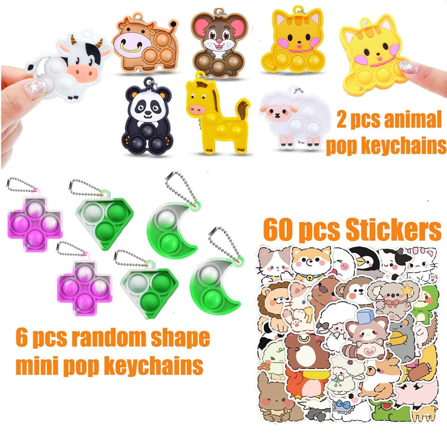 Pebatoor 124 PCS Pop Party Favors for Kids, Fidget Treasure Box Toys for Classroom, Pinata Filler, Treasure Chest Carnival Prizes, Goodie Bag Stuffers, Prize Box Bulk Toys for Boys Girls 4-8-12