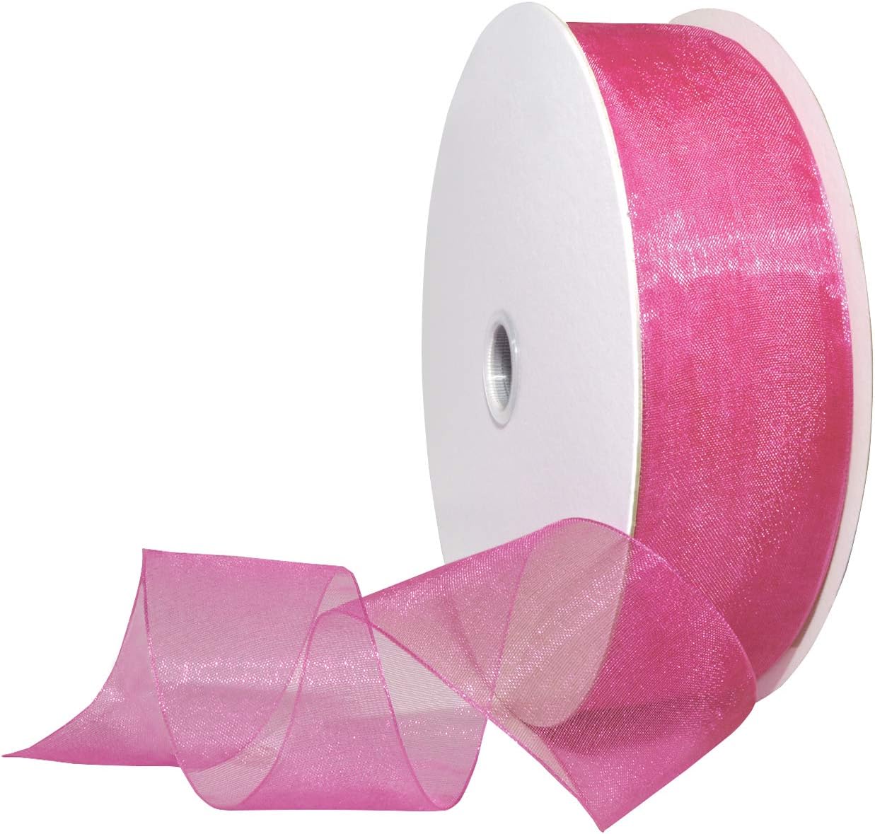 Red Organdy Nylon Ribbon - 5/8 Inch x 100 Yards | Morex 91803/100-609