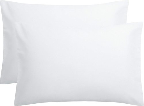FLXXIE Pillow Cases - Soft Microfiber Queen Pillow Covers | Wrinkle Resistant, 2-Piece Set, 20x30, White