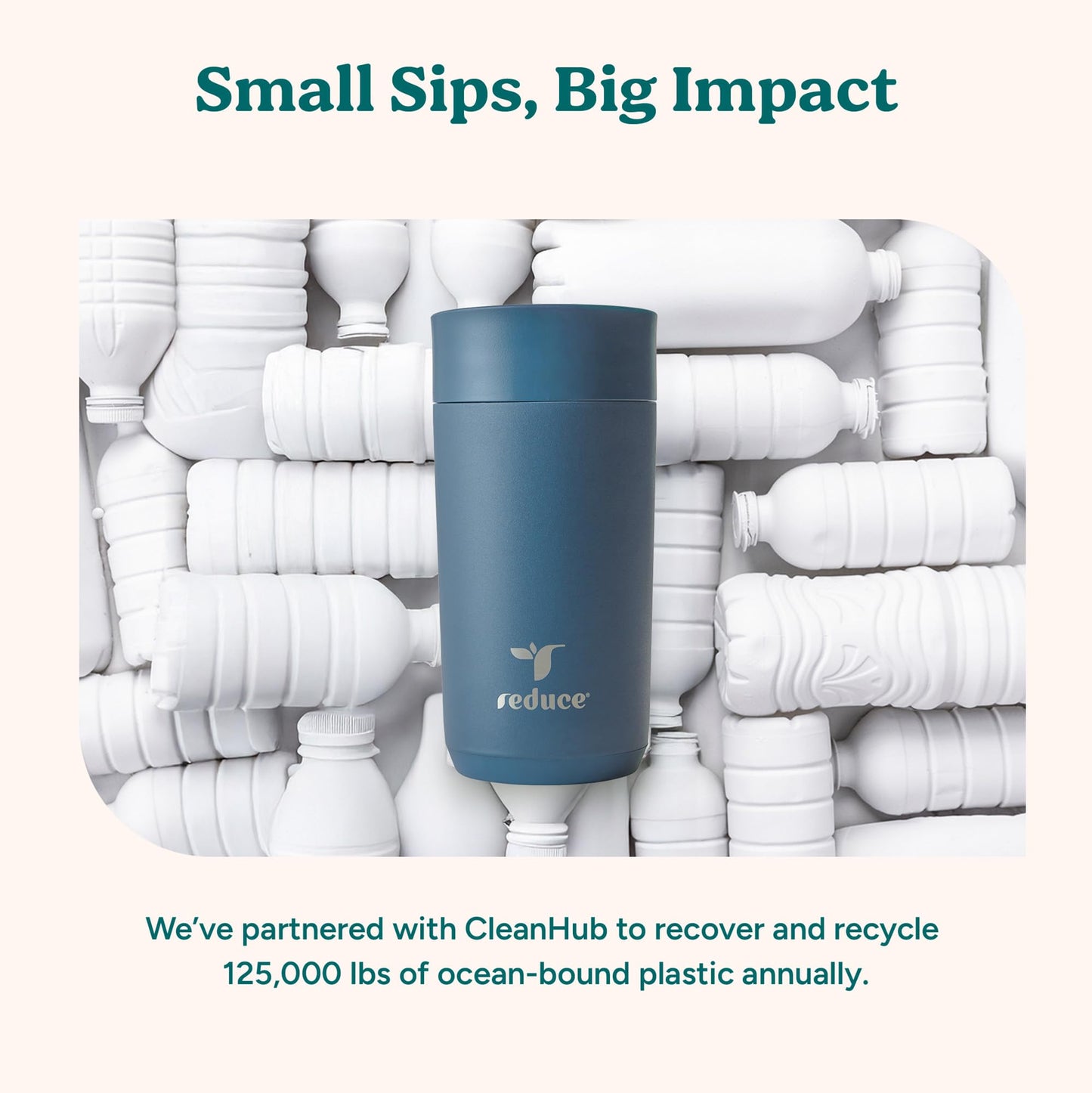 REDUCE Perk 10oz Insulated Coffee Tumbler – Leak-Proof with Lockable Lid and Vacuum Insulation–Durable Stainless Steel–Fits Car Cup Holders–One-Handed Travel Mug in Sand Leopard Print - Midnight Plum