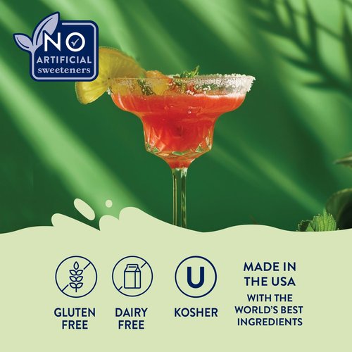 Jordan's Skinny Mixes Syrups Sugar Free Syrup, Naturally Sweetened Strawberry Key Lime Margarita Mix, 32 oz, Low Calorie Flavoring, Protein Shake, Cocktail & More, Gluten Free, Keto Friendly