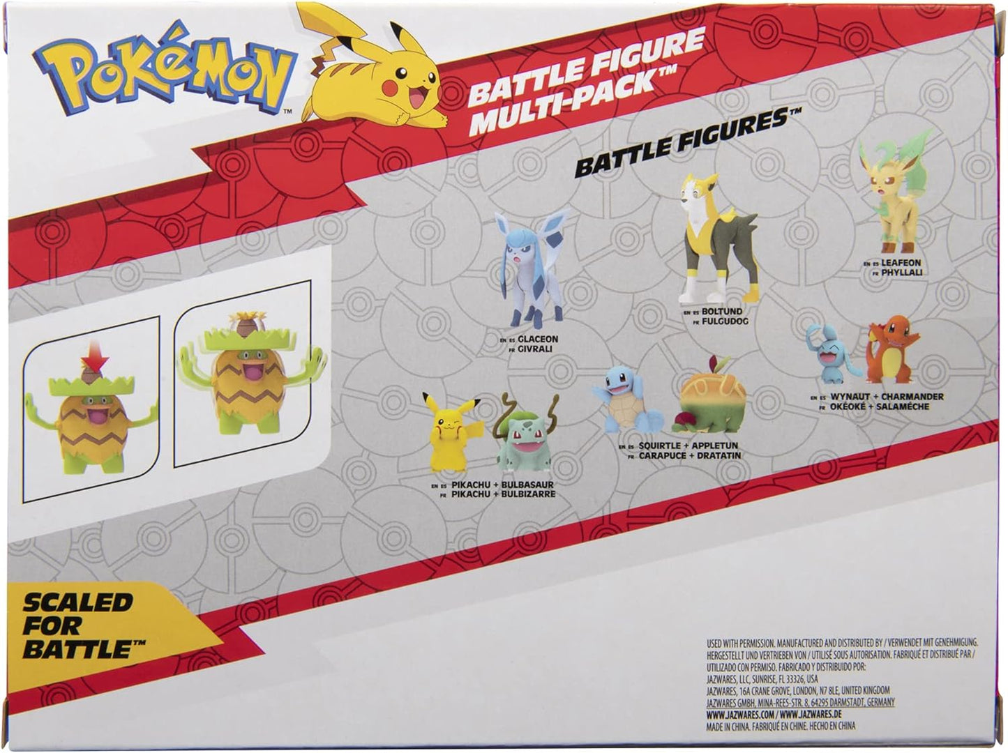 Pokémon Battle Figure Set - Grass-Type Theme with 4.5" Ludicolo, 3" Ivysaur & 2" Grookey | Perfect Gift for Kids