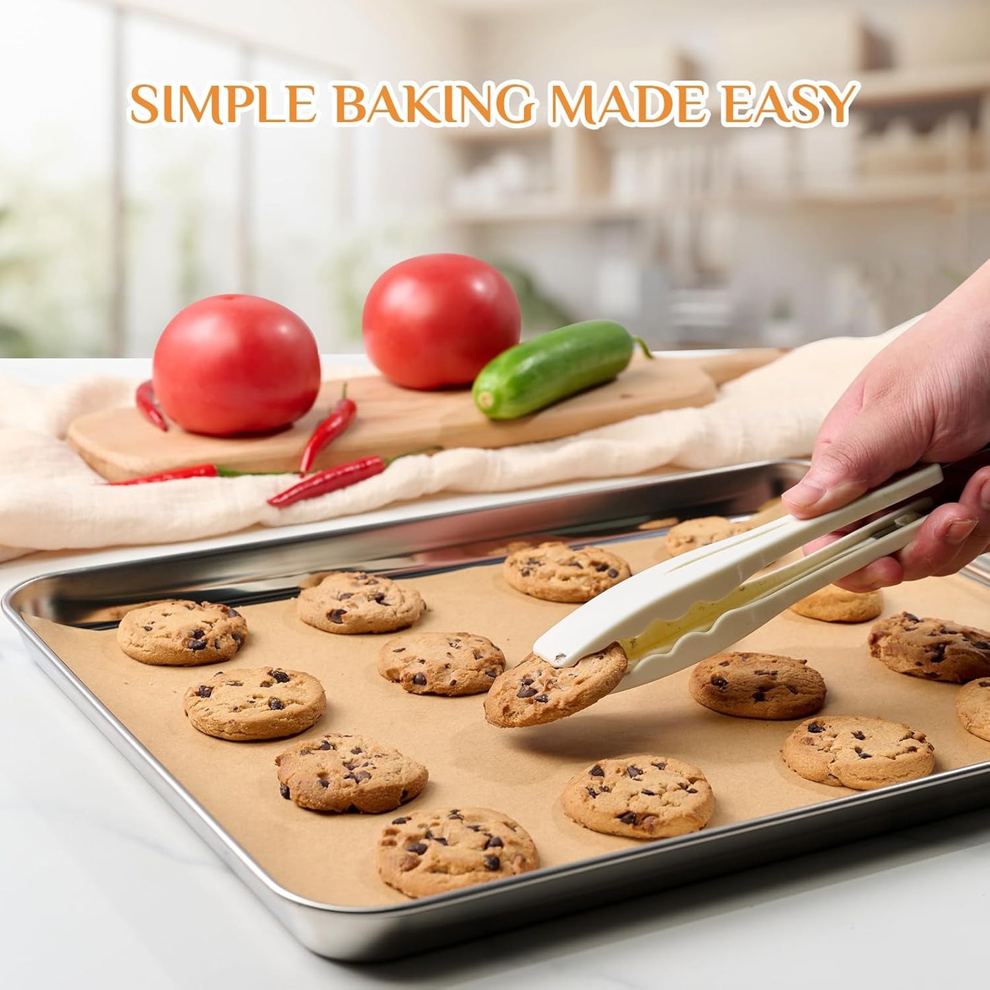 MUCHII Parchment Paper Sheets - 400 Pcs Non-Stick Precut 12 x 16 Inch for Baking & Cooking