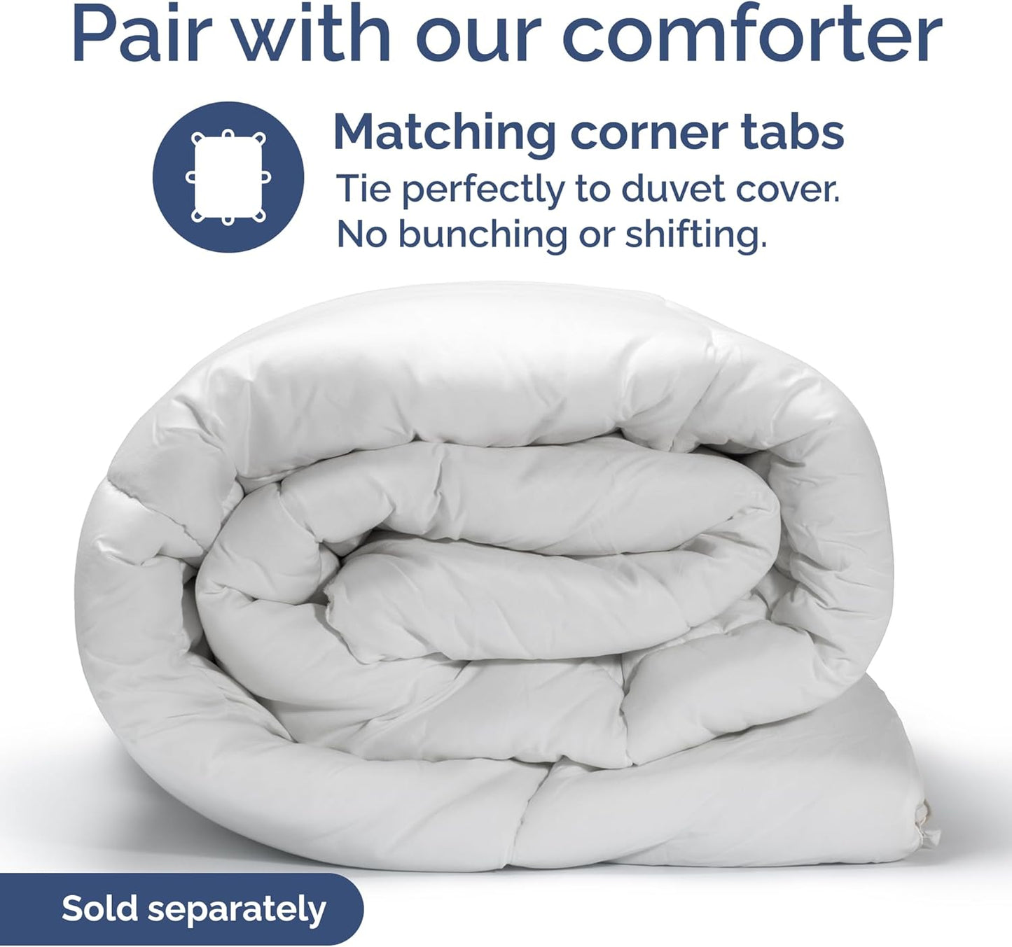 4pc White Sheet Set by Hotel Luxury | Queen Size Duvet Cover, Fitted & Flat Sheets, Pillow Cases - Breathable & Cooling Bedding