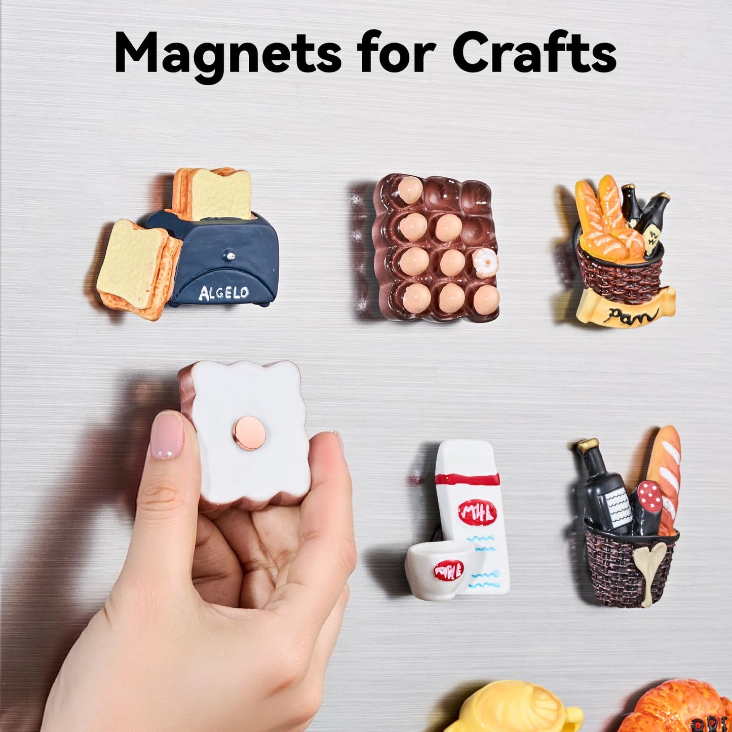SMARTAKE 45 Pcs Refrigerator Magnets, 10x2.6mm Small Round Fridge Magnets, Multi-Use Premium Neodymium Office Magnets for Fridge, Whiteboard, Billboard in Home, Kitchen, Office and School (Rose Gold)