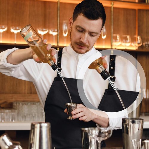 12 Pack Liquor Pour Spout with Dust Caps Stainless Steel Pourers Spouts for Alcohol, Olive Oil, Bar Bartender Accessories (Automatic Cover)