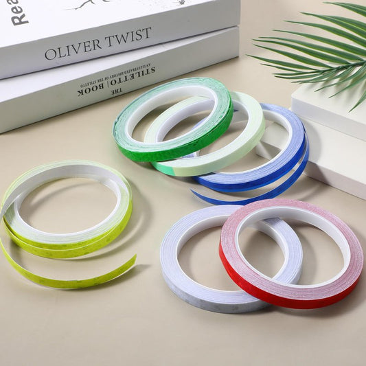 6 Pack Night Safety Reflective Tape 6 Colors Adhesive Reflective Stickers Waterproof Outdoor Safety Warning Lighting Sticker Bicycle Rim Reflector Tape Warning Sticker for Bike Trailer Motorcycle