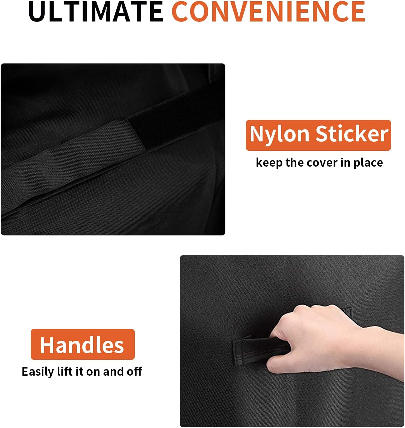 Roastove BBQ Grill Cover - Heavy Duty 600D Oxford Fabric | UV, Dust & Water Resistant | 30" L x 26" W x 43" H, Black