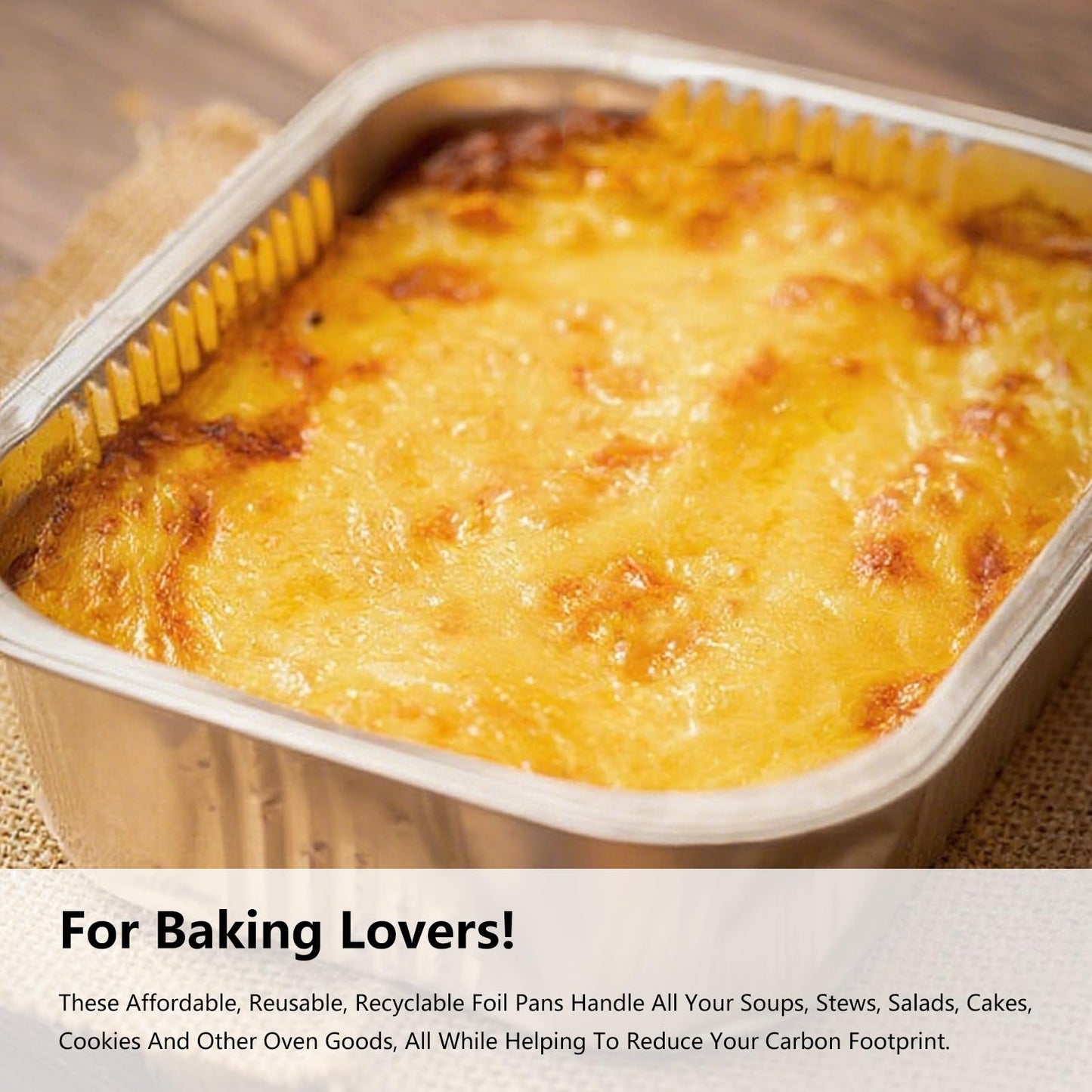 Thickened 9"x13"Aluminum Foil Pans (10 Pack) - Disposable Steam Table Pans for Baking, Cooking, Roasting Food Prep - Deep 2.5" Full Size Hotel Pan, Freezer Oven Safe, Durable to-Go Containers