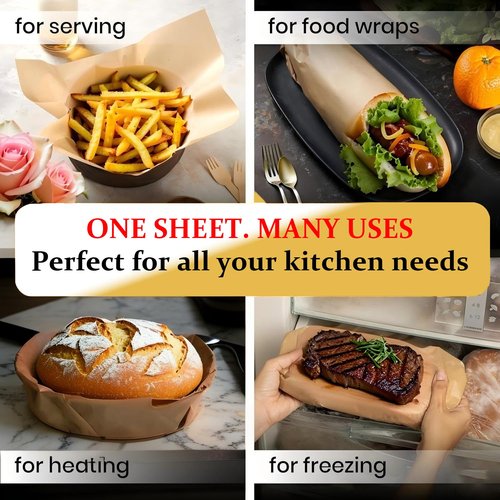 300PCS Parchment Paper Baking Sheets, 9x13 Inch,Non-Stick Precut Baking Parchment,Heavy Duty Unbleached Parchment Paper for Air Fryer, Oven, Bakeware, Steaming, Cooking Bread, Cupcake, Cookies