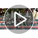 MOONET Silver Christmas Tree & Pine Cone Centerpiece with LED Lights (Tree)