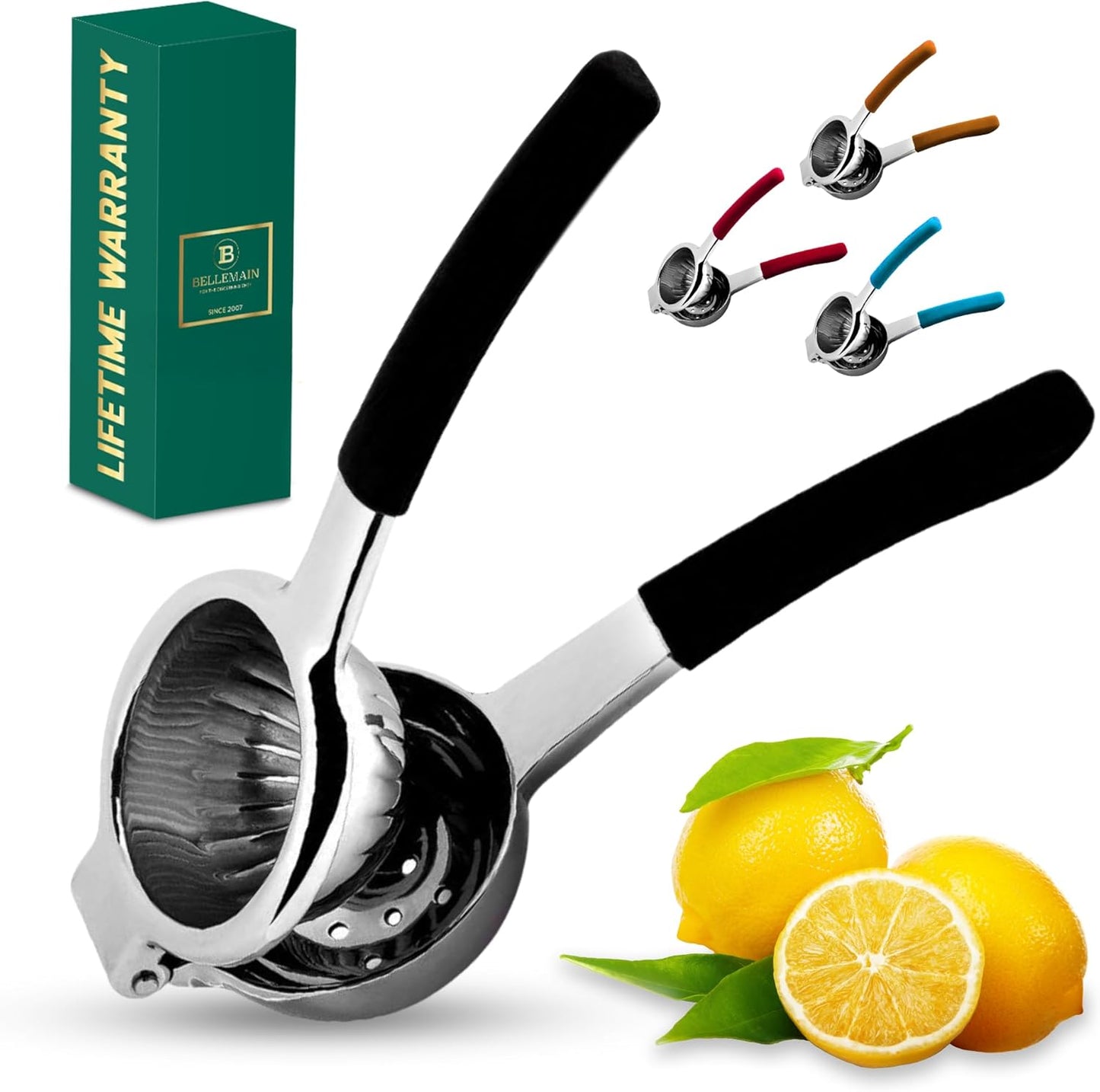 Stainless Steel Lemon Squeezer | Heavy-Duty Manual Citrus Juicer for Lemons & Limes
