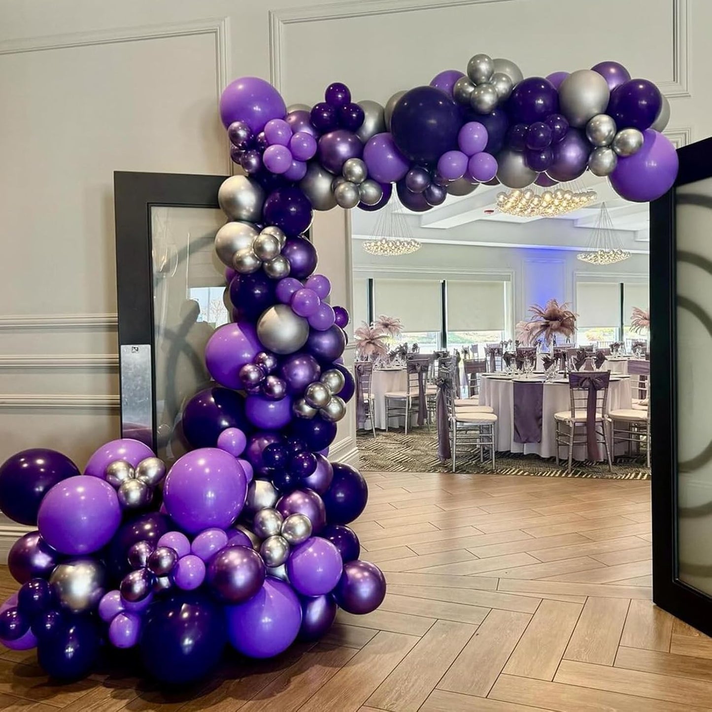 Skiennix 12-Inch Purple & Black Latex Balloons - 67pcs for Birthday, Graduation & Party Decor