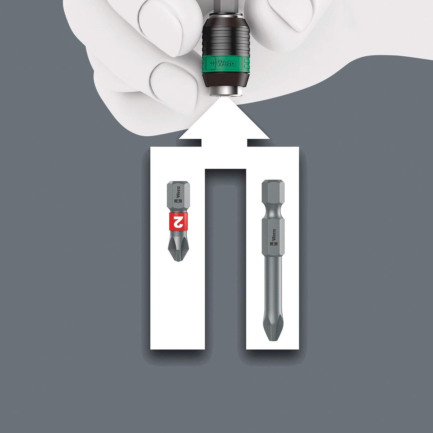 Wera 416 RA T-Handle Screwdriver - Bitholding with Ratchet Function & Quick-Release Chuck | 1/4" Size, 45 mm Length