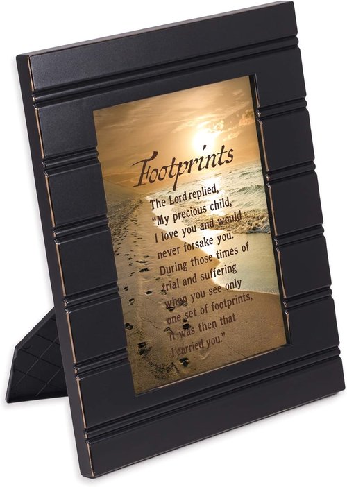 Cottage Garden Black Beaded Photo Frame - 5 x 7 Tabletop & Wall Display for Cherished Memories