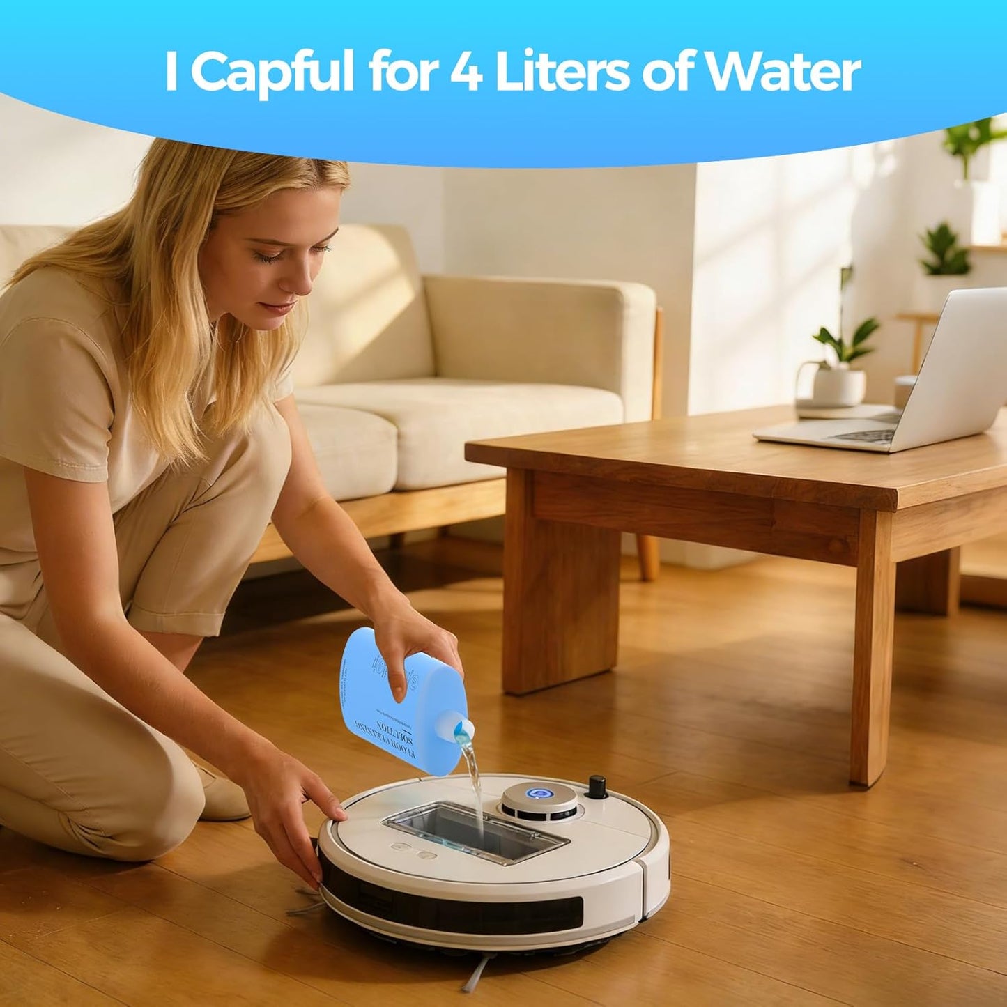 Skiennix Floor Cleaning Solution - Powerful Cleaner for Hardwood & Tile | 1L (33.8 Fl. Oz)