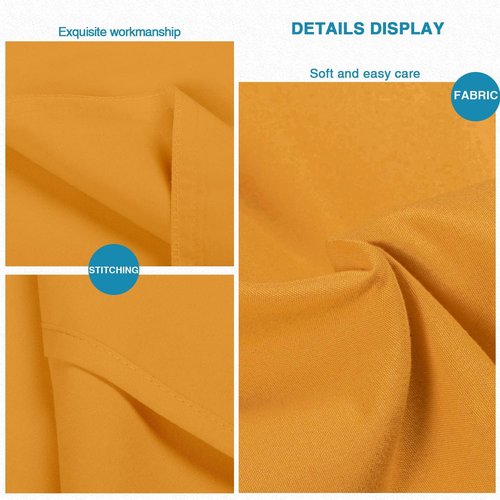 FLXXIE Pillow Cases - Soft Microfiber Standard Size Pillow Covers | Wrinkle & Stain Resistant, 2-Piece Set, 20x26, Ginger Yellow