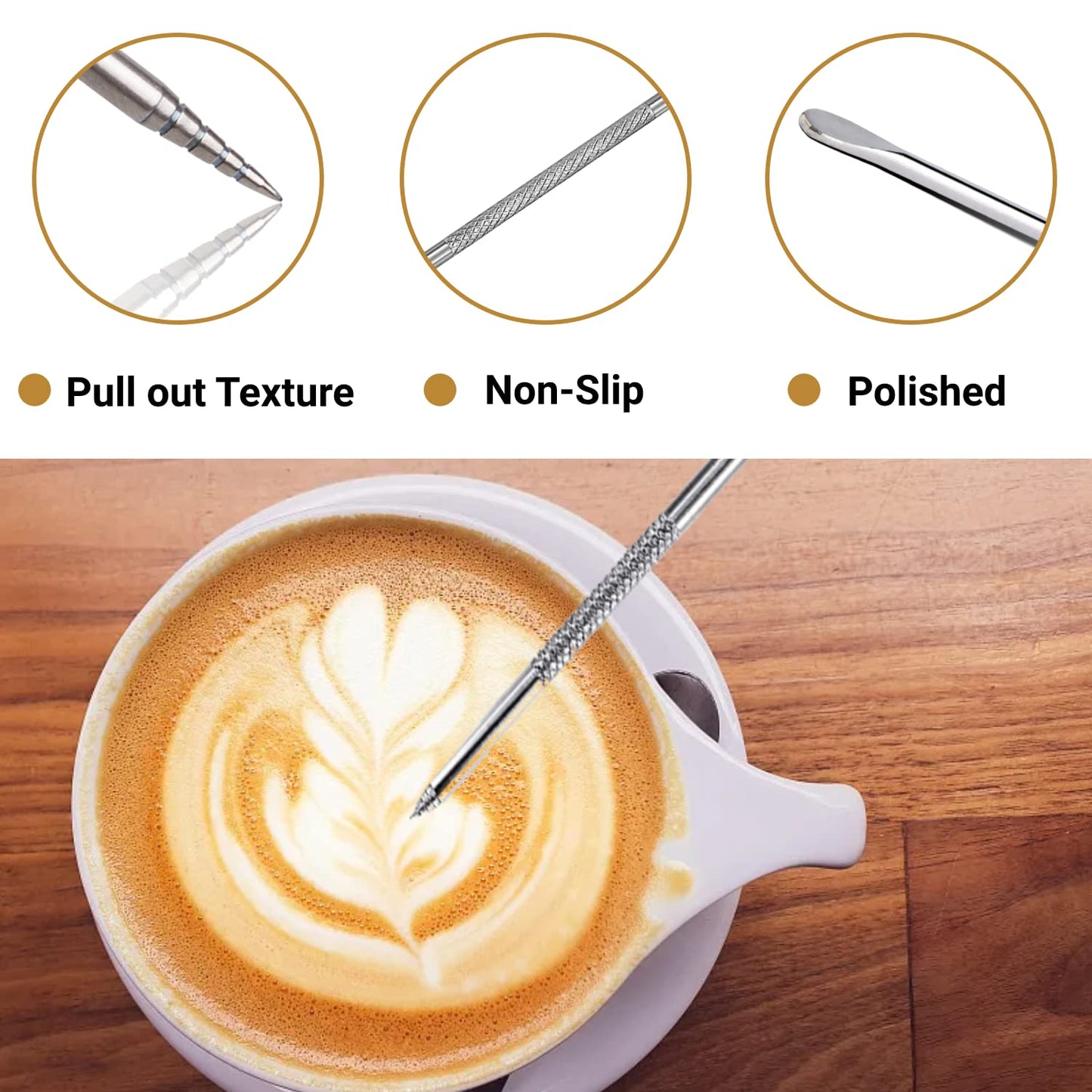 Milk Frothing Pitcher, 350ml/12oz Milk Frother Cup Stainless Steel Jug Steaming Pitcher, Milk Coffee Cappuccino Latte Art Barista Steam Pitchers Milk Jug Cup with Decorating Pen
