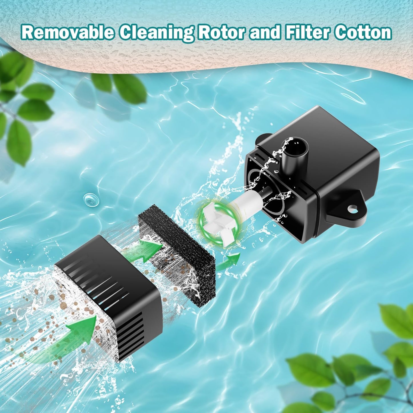 Yzert Solar Fountain - Flower Shape 3.5W Solar Water Fountain with 7 Nozzles & 4 Fixer Rods | Ideal for Bird Baths, Gardens & Ponds