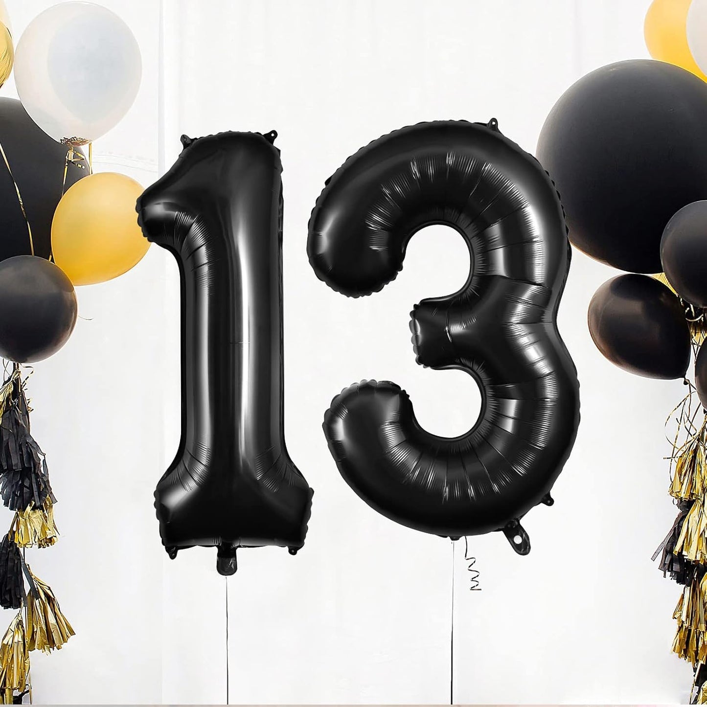 Skiennix 40-Inch Large Foil Balloon Numbers - Black 13 or 31 for Birthday & Anniversary Celebrations
