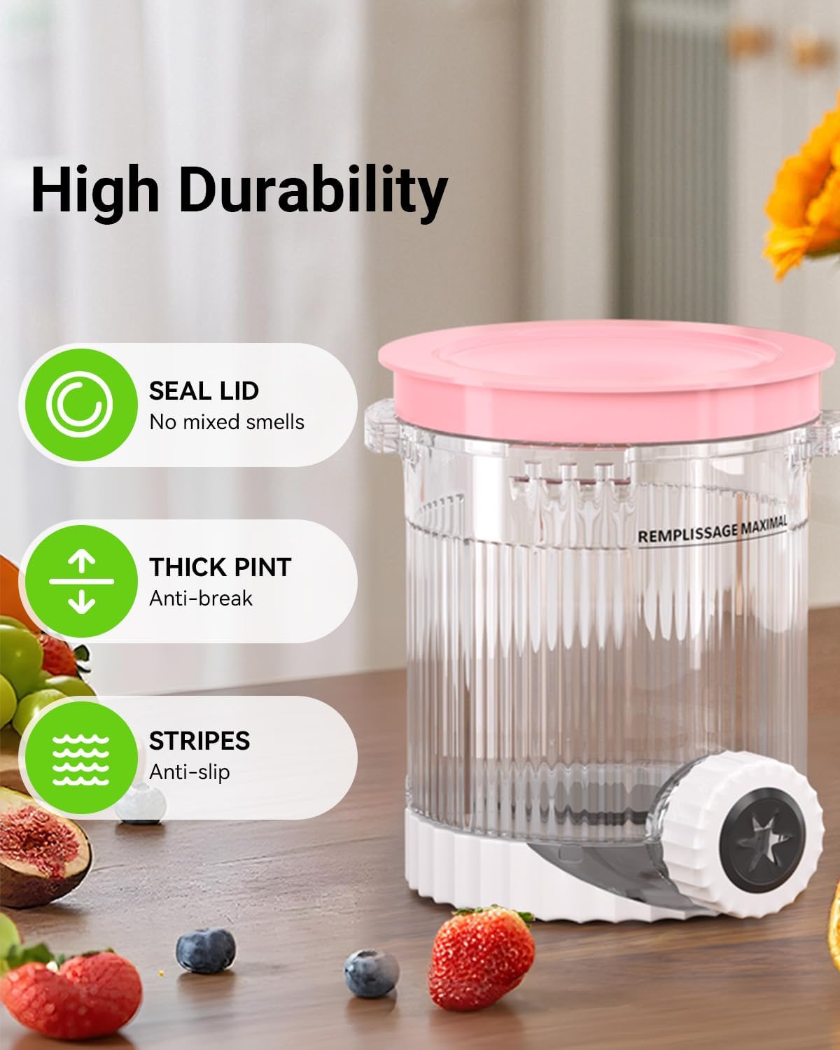 Ninja Creami Swirl Pints & Lids - 4 Pack Compatible with NC700 Series | BPA-Free, Dishwasher Safe