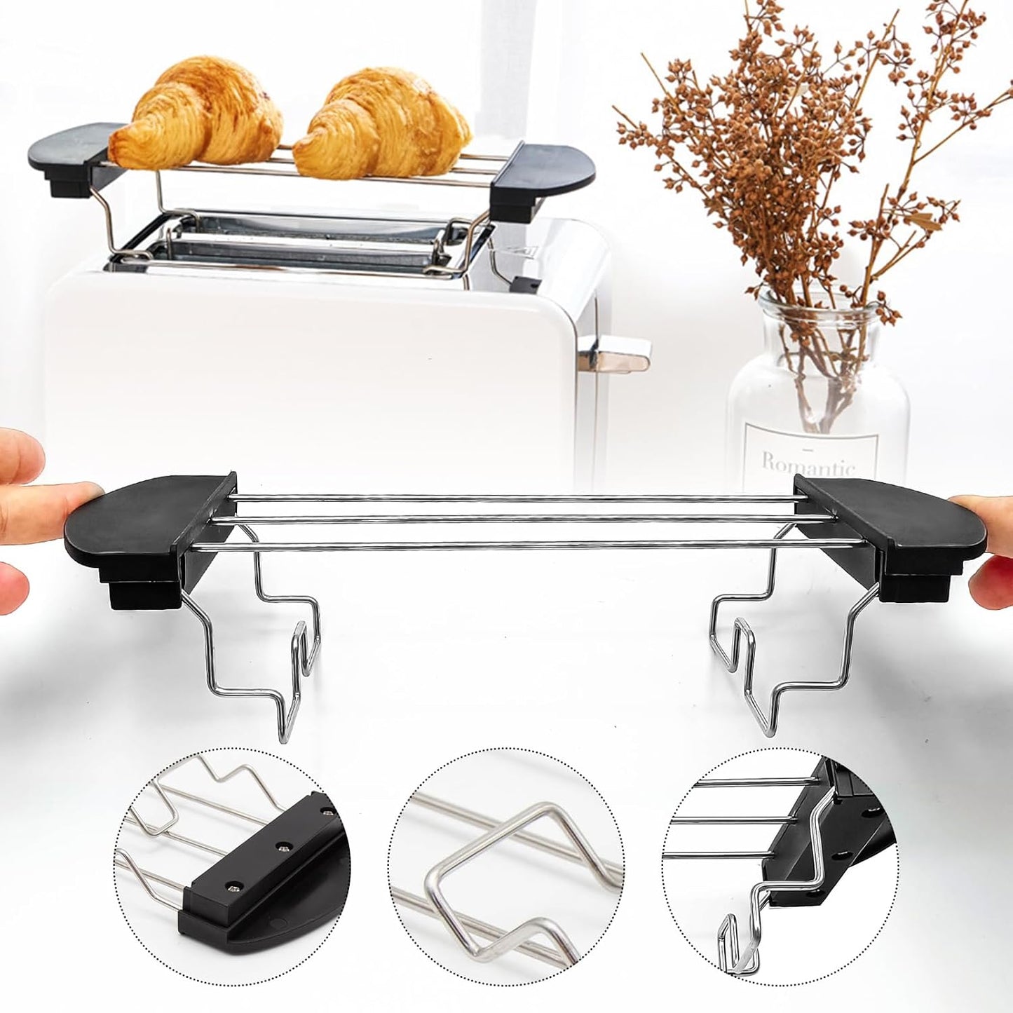 Skiennix Stainless Steel Toast Rack - Versatile Toaster Cooling Grid for Bread & Grilling | 26cm