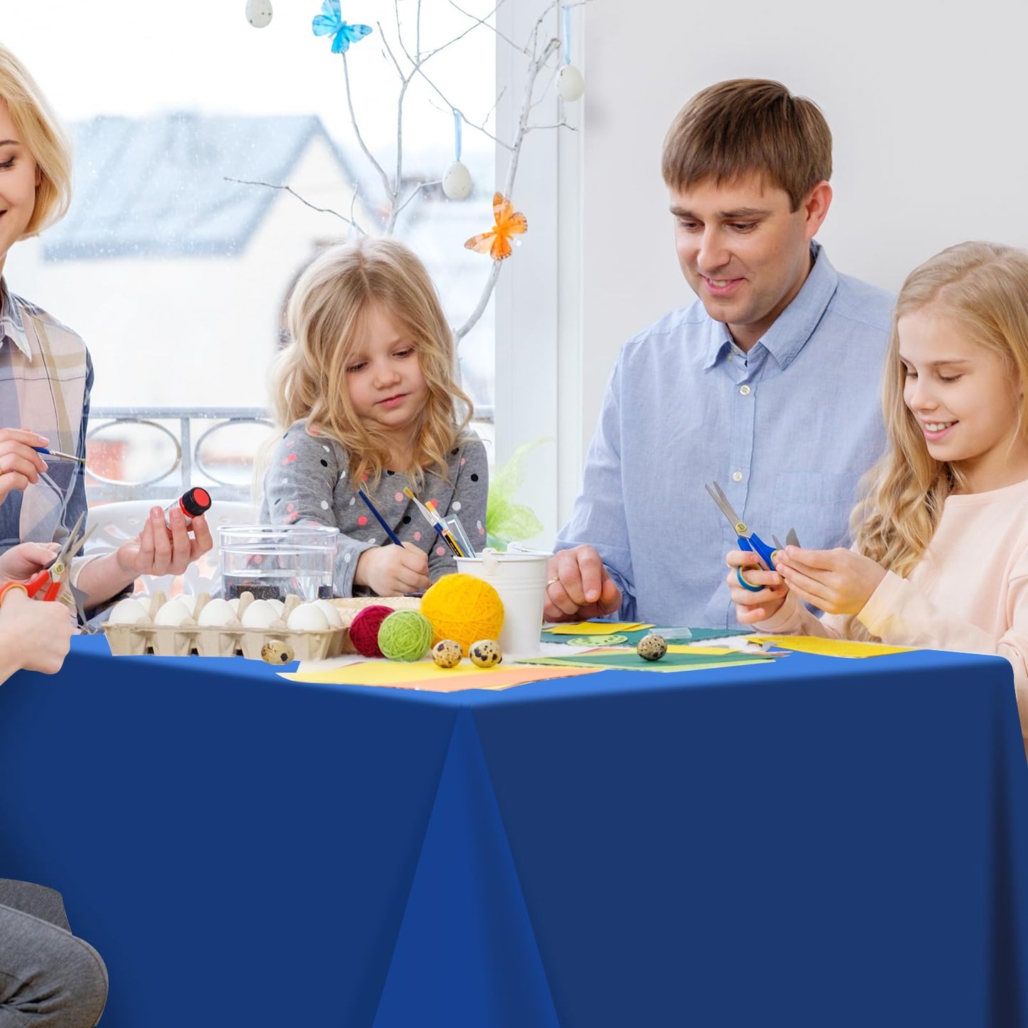 YIDAKO 12Pcs Navy Blue Tablecloths,Disposable Plastic Tablecloth,Waterproof Dark Blue Rectangle Table Cover for Graduation Birthdays Weddings Anniversary Party Decorations,54 x 108 Inch