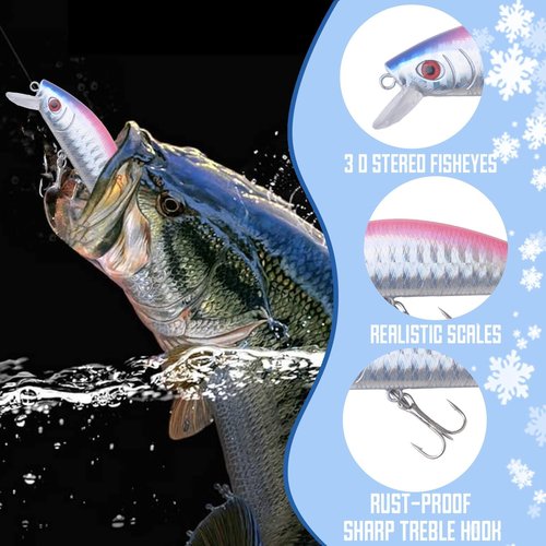 Fishing Advent Calendar 2025 - 24 Days of Premium Fishing Lures | Perfect Christmas Gift for Men