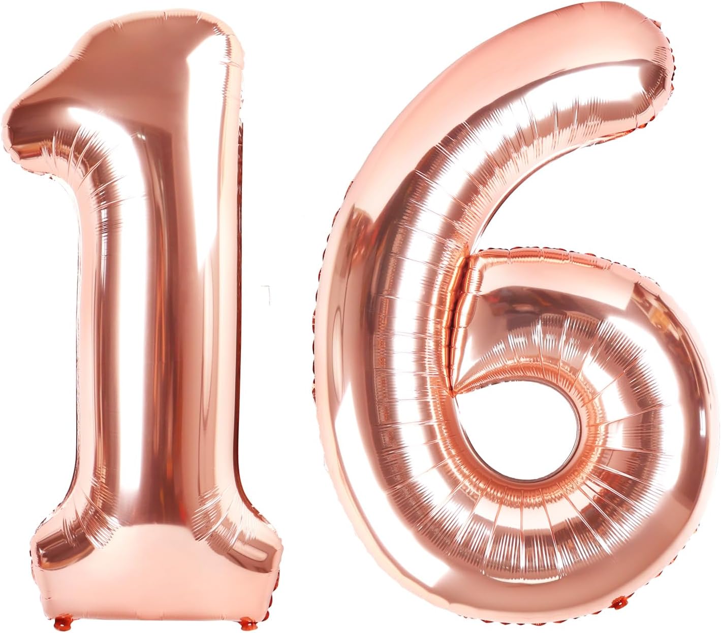 Skiennix 40-Inch Rose Gold Balloon Numbers - Perfect Sweet 16 Birthday Decorations | Large 1, 6, 16, 61