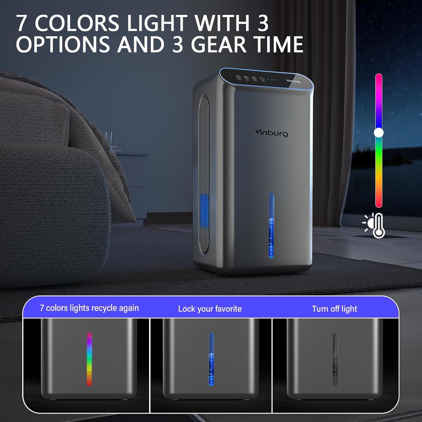 Skiennix Dehumidifier - Quiet 85 OZ Water Tank for Home | Ideal for Basement, Bedroom, and Bathroom