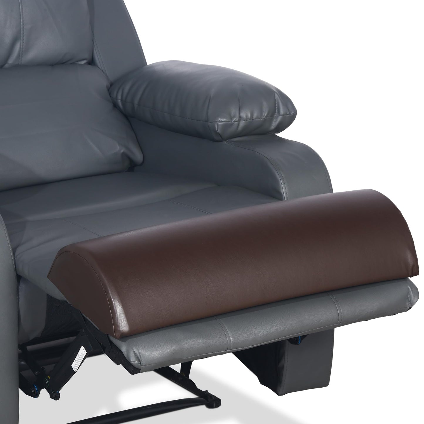 HOMBYS PU Leather Recliner Leg Rest Cushion, Bolster Foot Pillow for Legs, Recliner Foot Pillow, Multipurpose Half Moon Leg Pillow & Back Lumbar Support Cushion for Bed, Chair, Sofa-23"x10"x4"