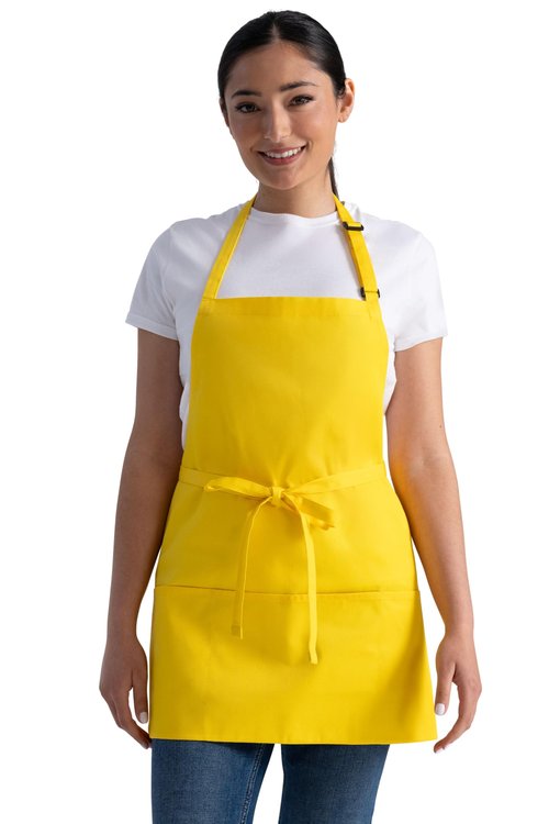 Chef Works Unisex Three Pocket Apron, Lemon, One Size