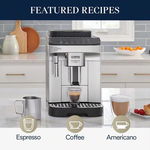 De'Longhi Magnifica Evo Automatic Espresso Machine - Manual Milk Frother, Built-In Grinder & Auto-Clean | ECAM29043SB